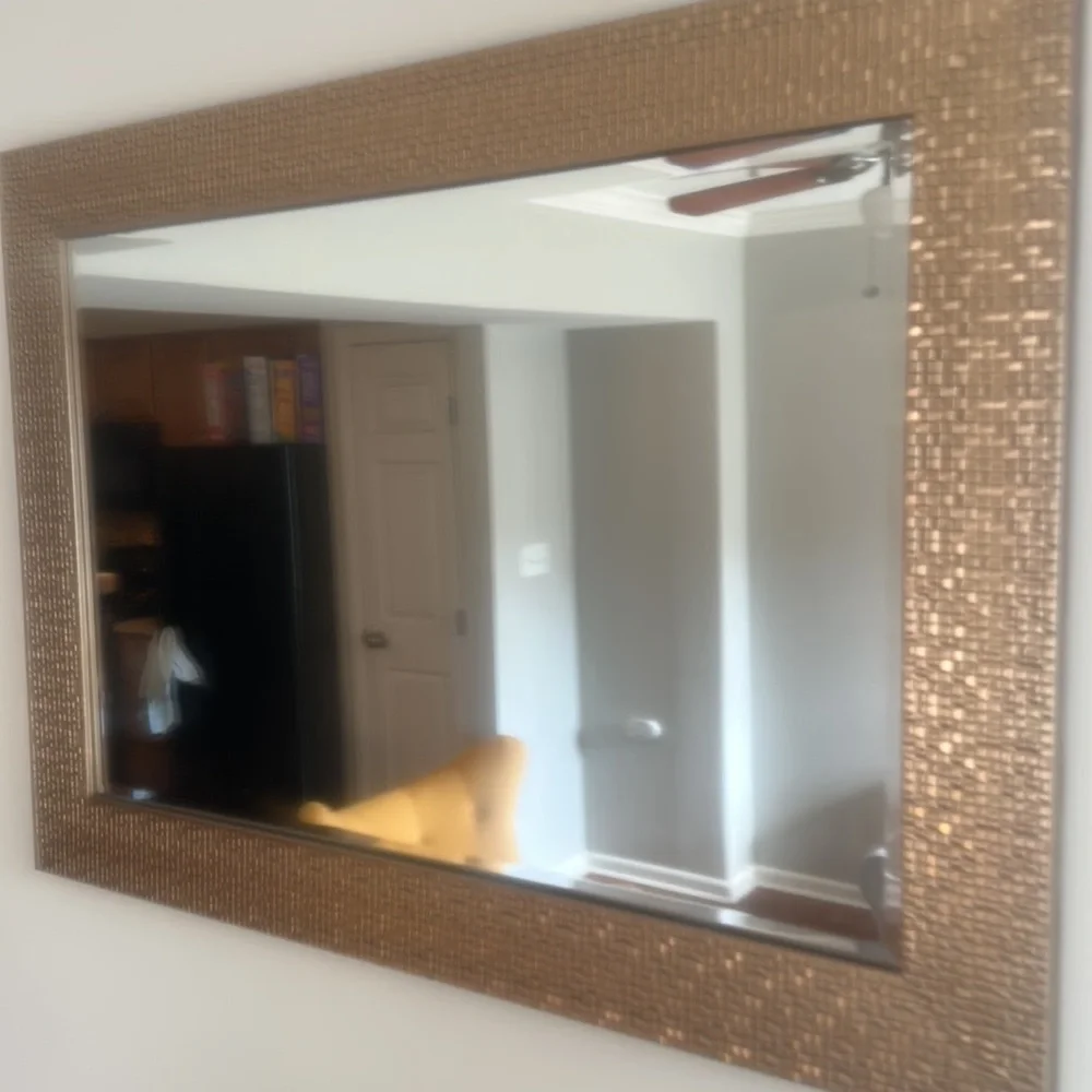 Gold rectangle mirror